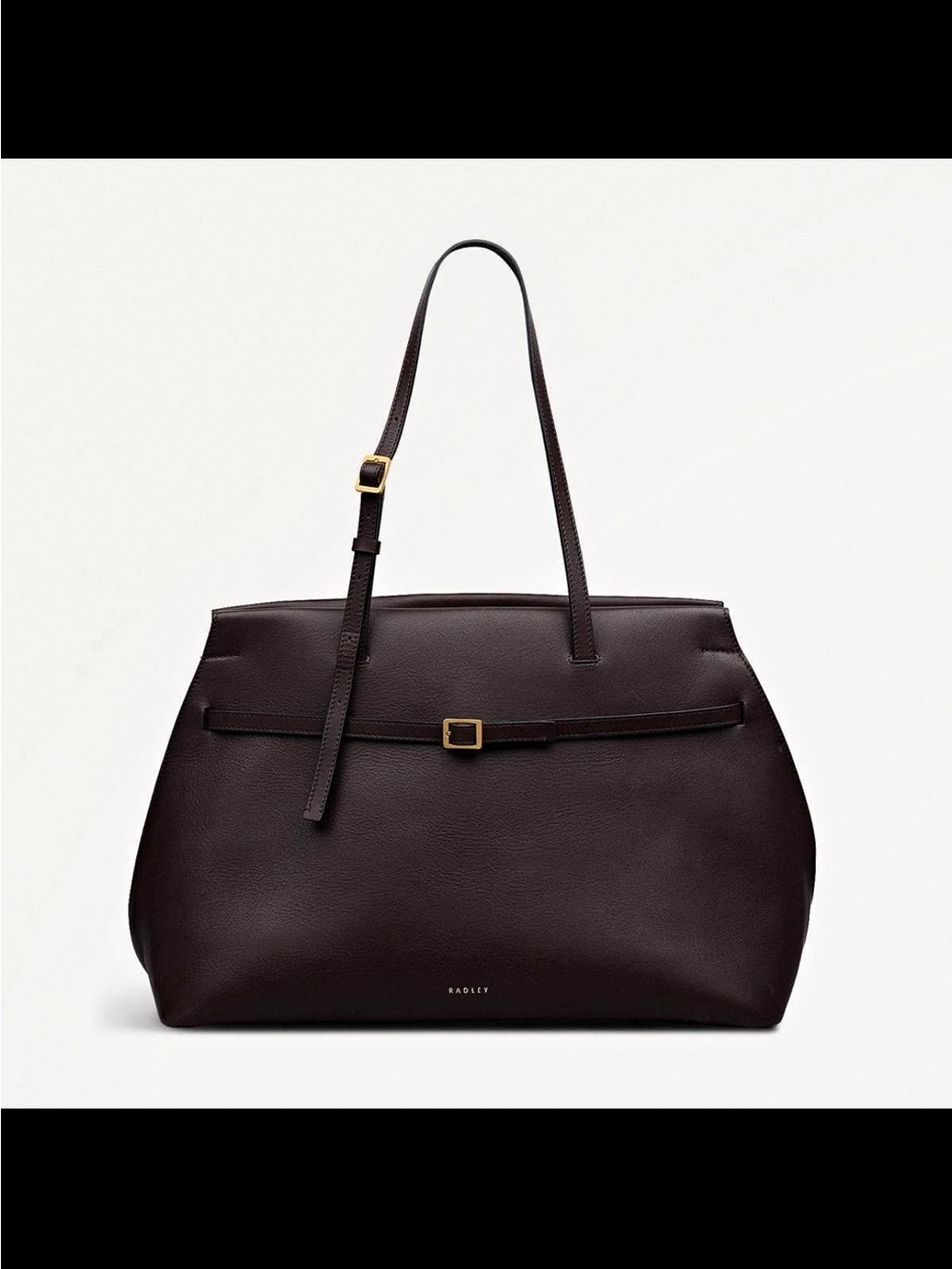 Dark Brown Leather Tote Bag